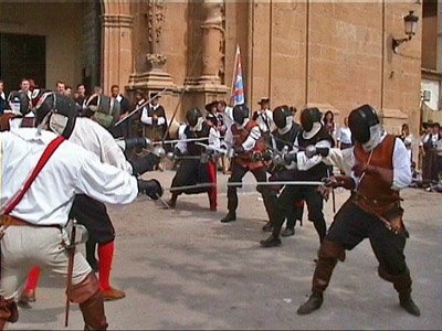 Recreando uno de aquellos duelos tumultosos tan frecuentes en la Espa�a de Felipe IV 