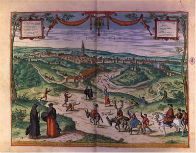 "Hispalis, civitatis orbis terrarum" Sevilla, por G. Braun y F. Hogenberg (Colonia, 1572-1617)